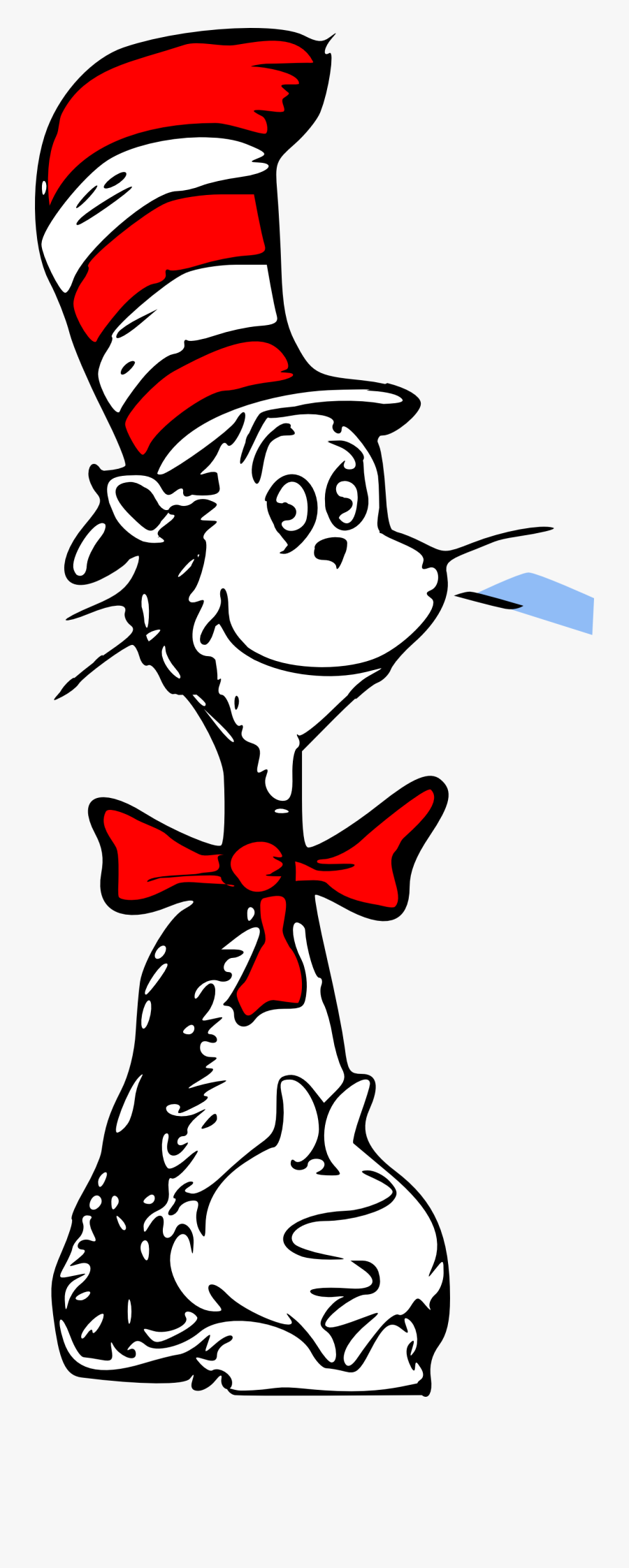 Transparent Dr Seuss Characters Png - Cat In The Hat Cartoon, Transparent Clipart