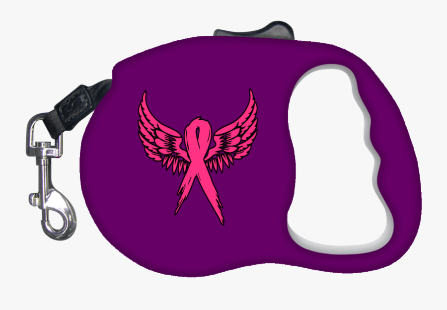 Breast Cancer Awareness Angel Wings Retractable Dog - Leash, Transparent Clipart