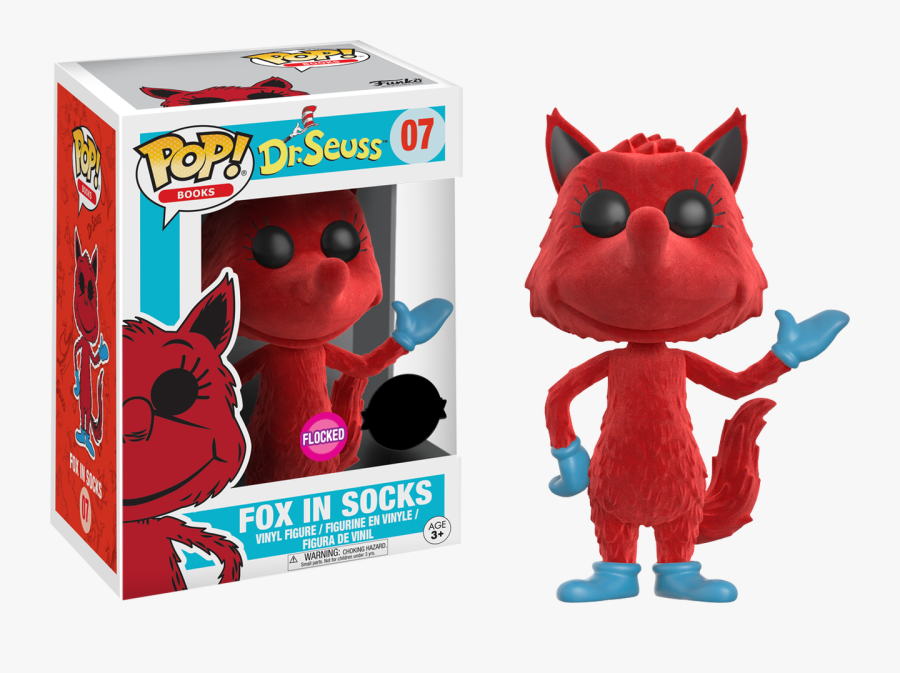 Fox In Socks Flocked Us Exclusive Pop Vinyl Figure - Fox In Socks Funko, Transparent Clipart