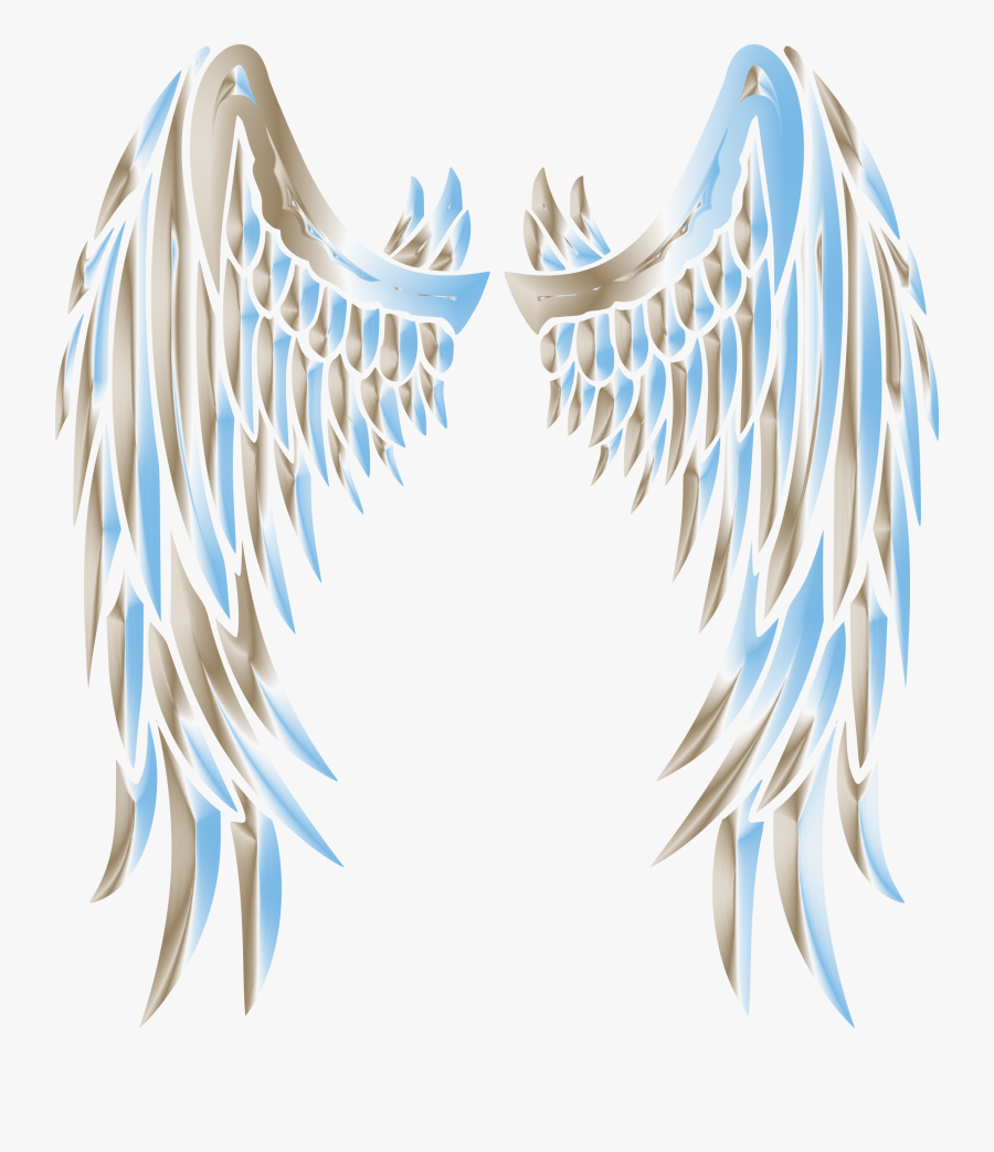 Clip Art Clipart Chrome Wings Big - Angels Wing Transparent Background, Transparent Clipart