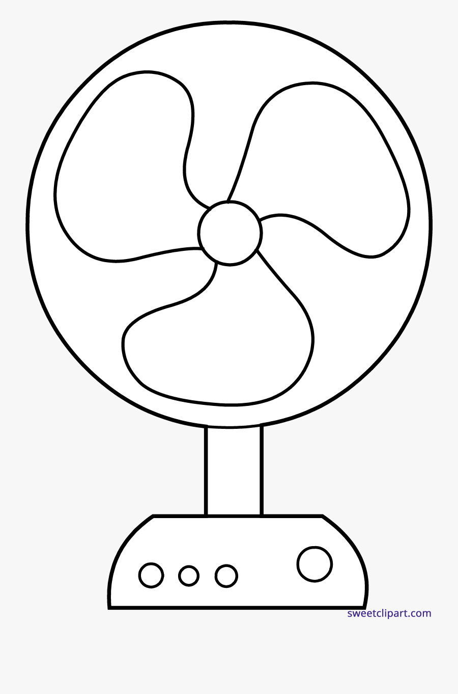 Colouring Page Of Fan, Transparent Clipart