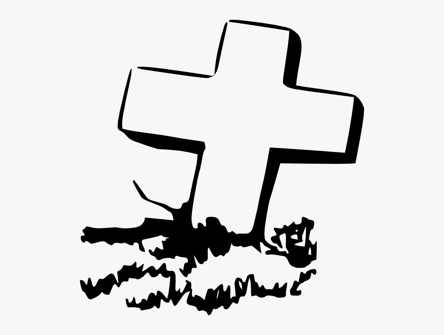 Rip Tombstone Clipart - Cross Grave Clipart, Transparent Clipart