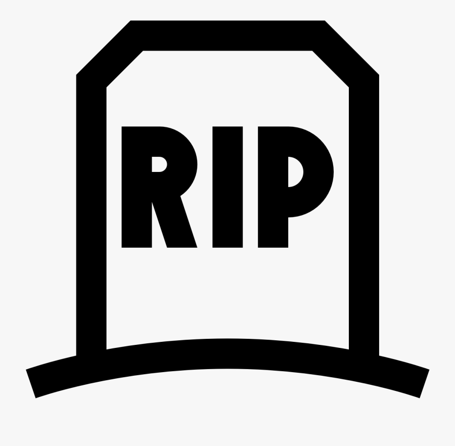 Headstone Clipart Black And White - Gravestone Icon Png, Transparent Clipart