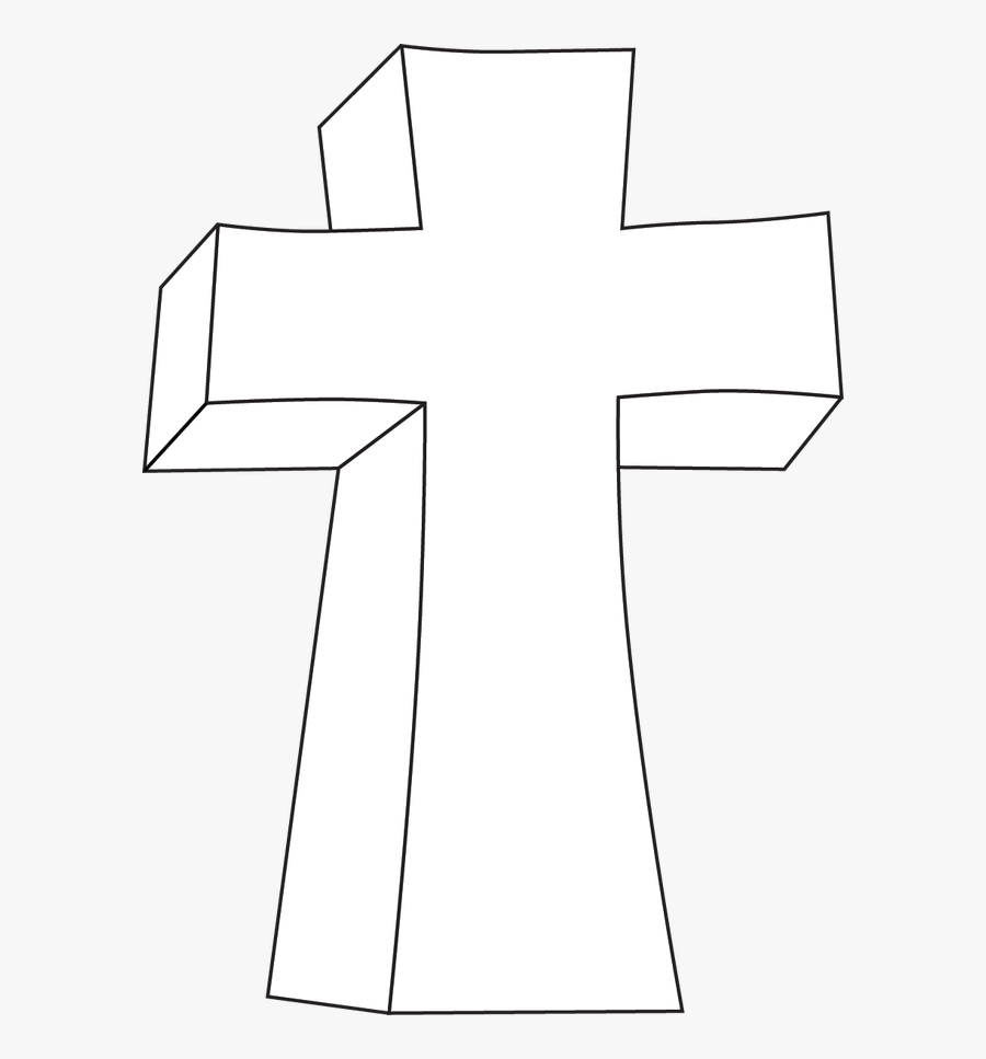 Gravestone Clipart Tombstone Outline - Cross, Transparent Clipart