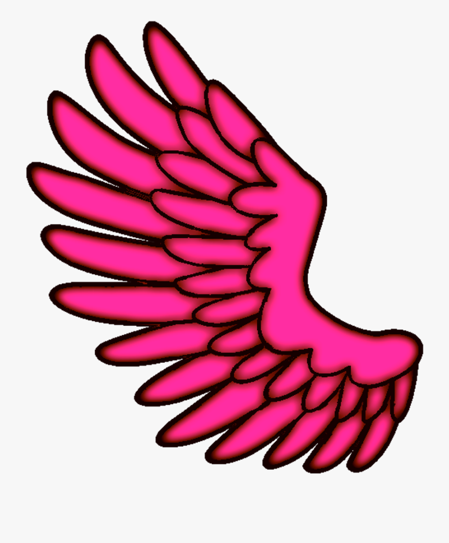 #wings #wing #pinkwings #pink #hotpink #angelwings - Pink Angel Wings Clip Art, Transparent Clipart