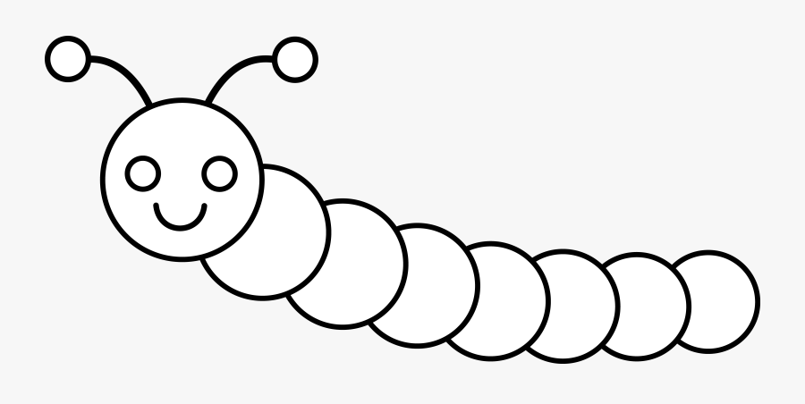 Collection Of Free Caterpillar Drawing Clipart - Worm Clipart Black And White, Transparent Clipart
