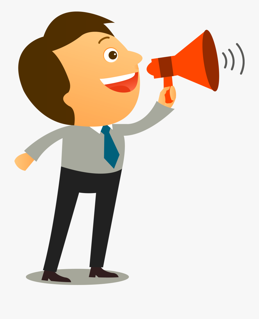Man With Megaphone Clipart - Effective Communication Communication Clipart, Transparent Clipart