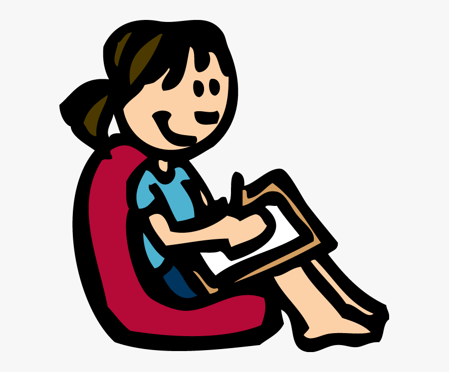 Girl Drawing Clip Art, Transparent Clipart