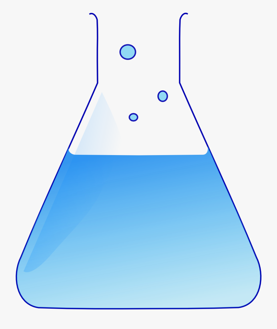 Chemistry Flask - Conical Flask With Acid, Transparent Clipart