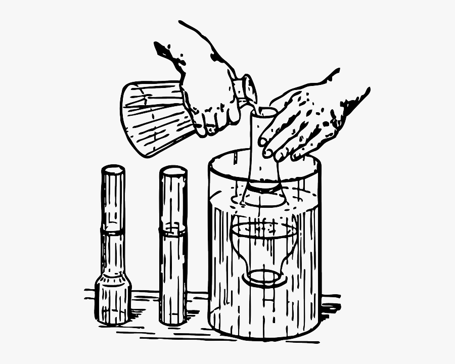 Glass, Science, Cartoon, Containers, Chemistry, Lab - Chemistry Clipart Black And White, Transparent Clipart