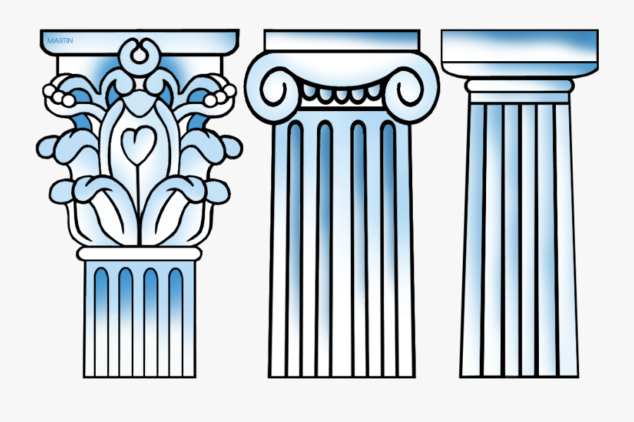 Transparent Columns Png - Corinthian Column Drawing Easy, Transparent Clipart