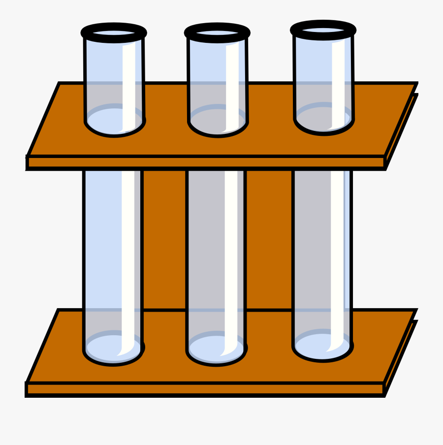 Tube Lab Chemistry - Test Tube Rack Drawing, Transparent Clipart