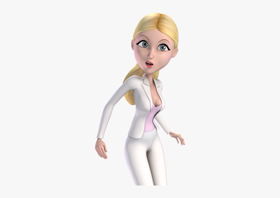 Clip Art Skinny Blond Girl - Woman Cartoon Character Png, Transparent Clipart