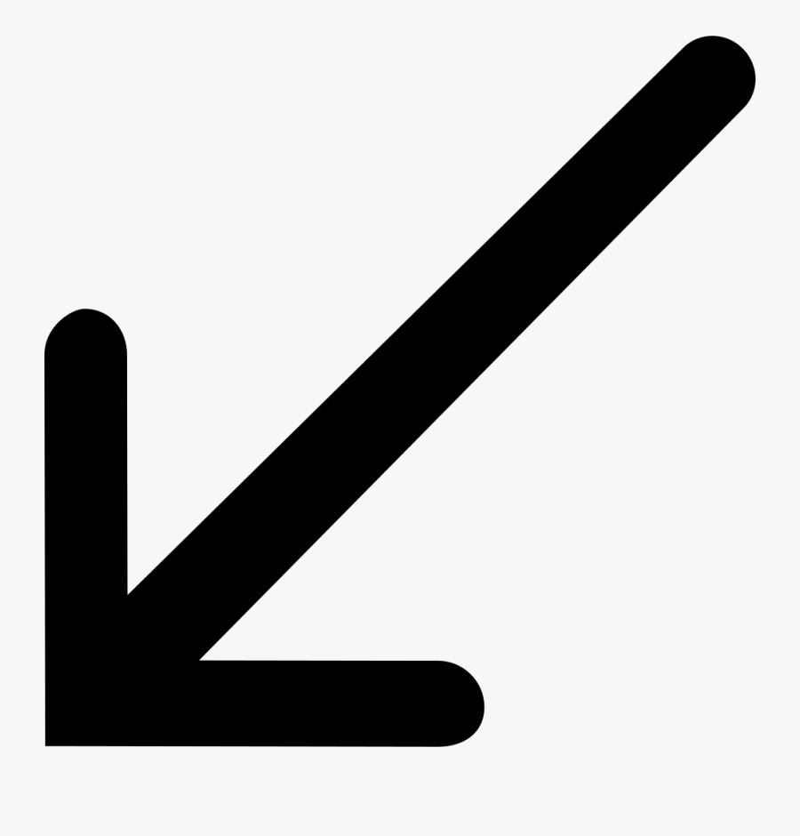 Thin Arrow Png - Arrow Pointing Down Left , Free Transparent Clipart