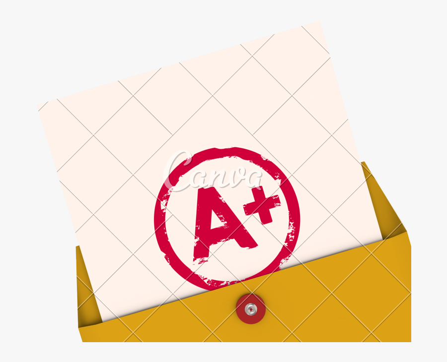 Report Card A Plus - Triangle, Transparent Clipart