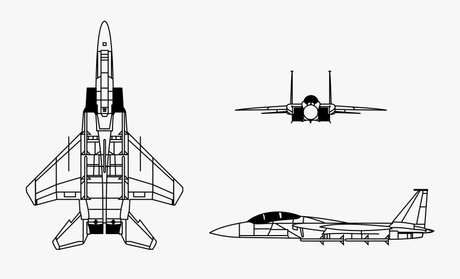 File - F - F 15 Eagle Drawing, Transparent Clipart