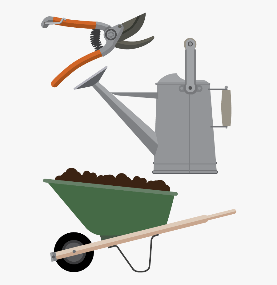 Deadhead, Water, Mulch - Wheelbarrow, Transparent Clipart