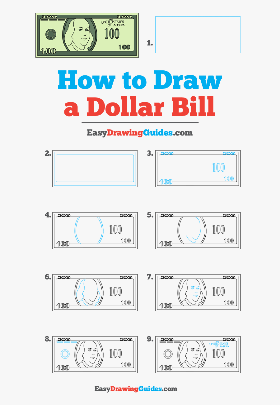 How To Draw Dollar Bill - Draw A Shiba Inu, Transparent Clipart