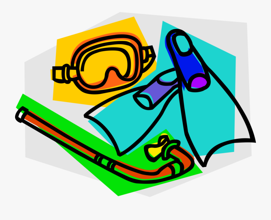 Fins Clipart Snorkeling Mask, Transparent Clipart
