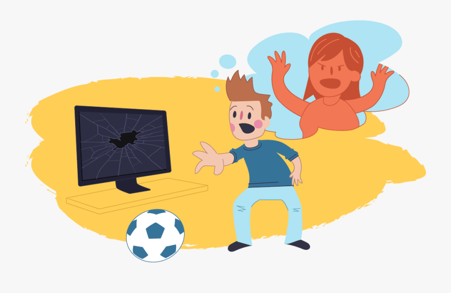 Transparent Kid Doing Homework Clipart - Cartoon, Transparent Clipart