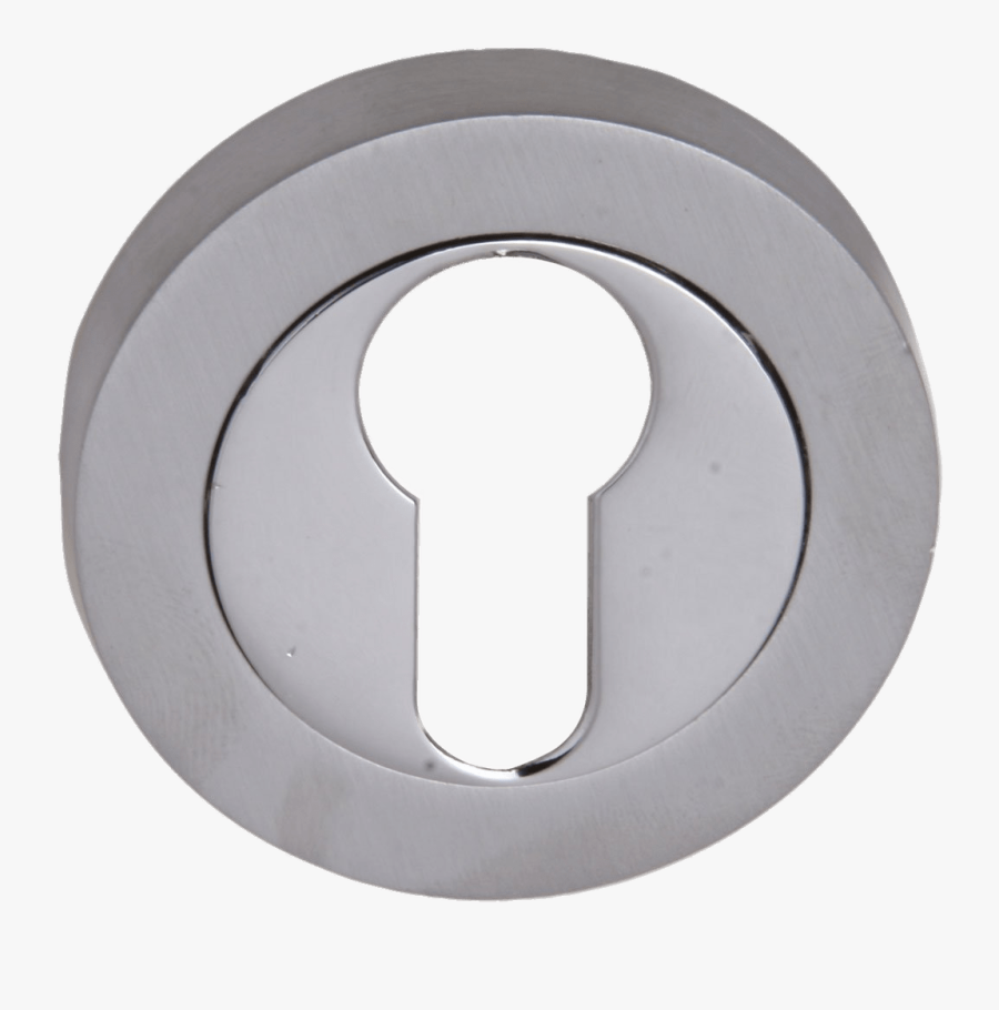 Polished Chrome Keyhole - Circle, Transparent Clipart