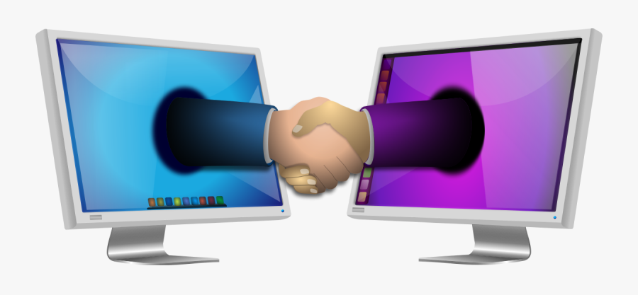 Computer Handshake 1 Clipart By Merlin2525 - Stiforp, Transparent Clipart