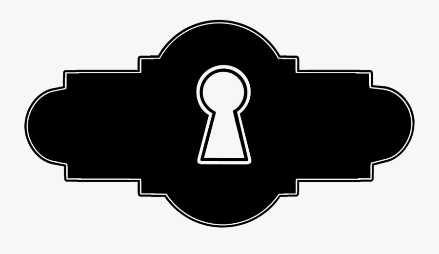Keyhole In Black Long Horizontal Shape - Icon, Transparent Clipart