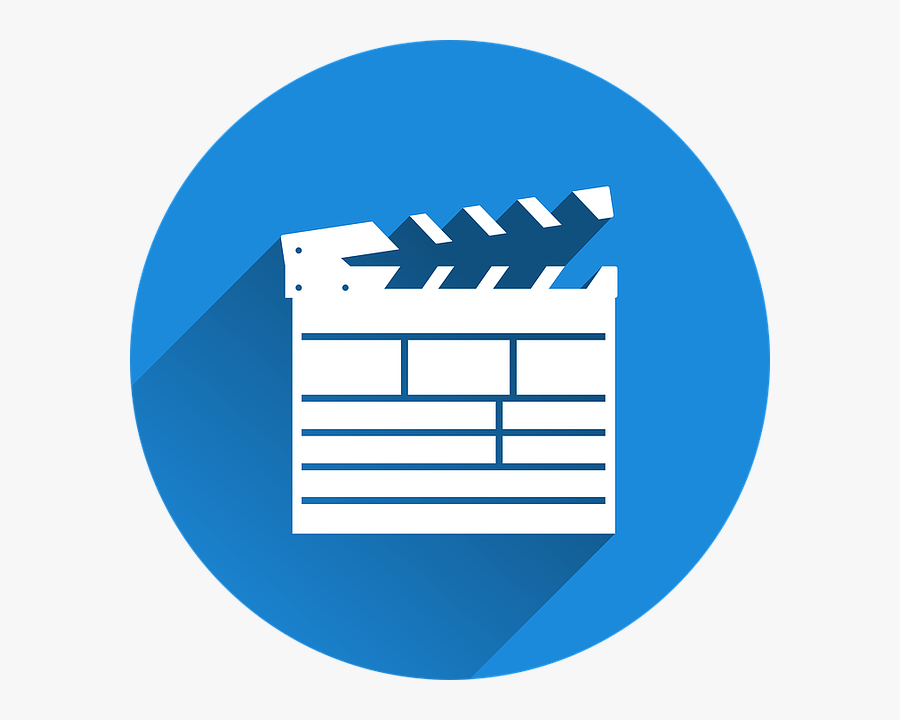 Filmklappe, Film, Cinema, Hatch Synchronously, Icon - Icon Film Png Blue, Transparent Clipart