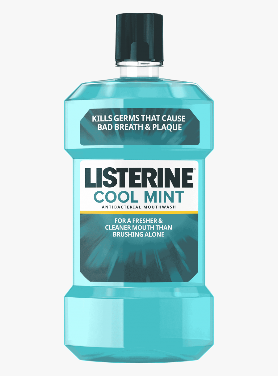 Listerine® Cool Mint Fresh Breath Mouthwash - Listerine Original Antiseptic Mouthwash 500ml, Transparent Clipart