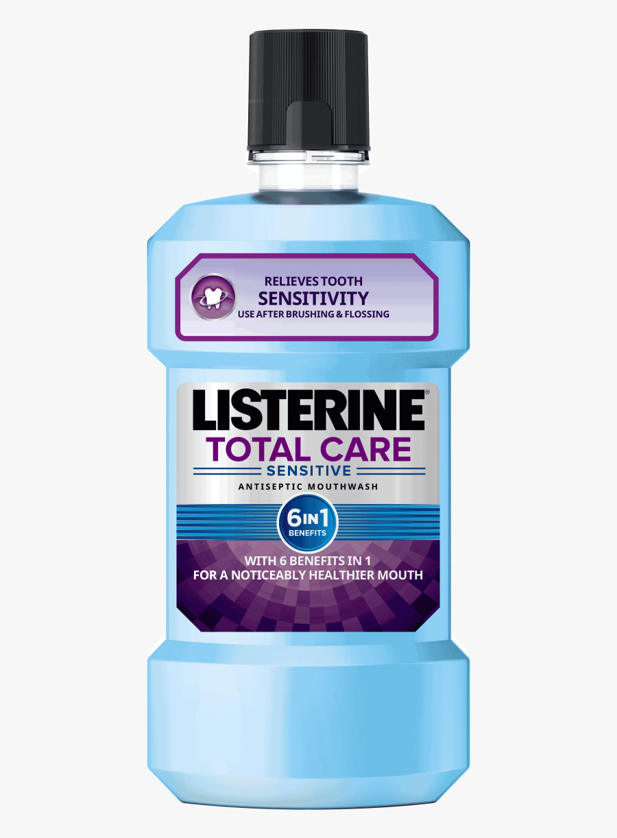 Listerine® Total Care® Sensitive Sensitive Mouthwash - Listerine Ultraclean Oral Care Antiseptic Mouthwash, Transparent Clipart