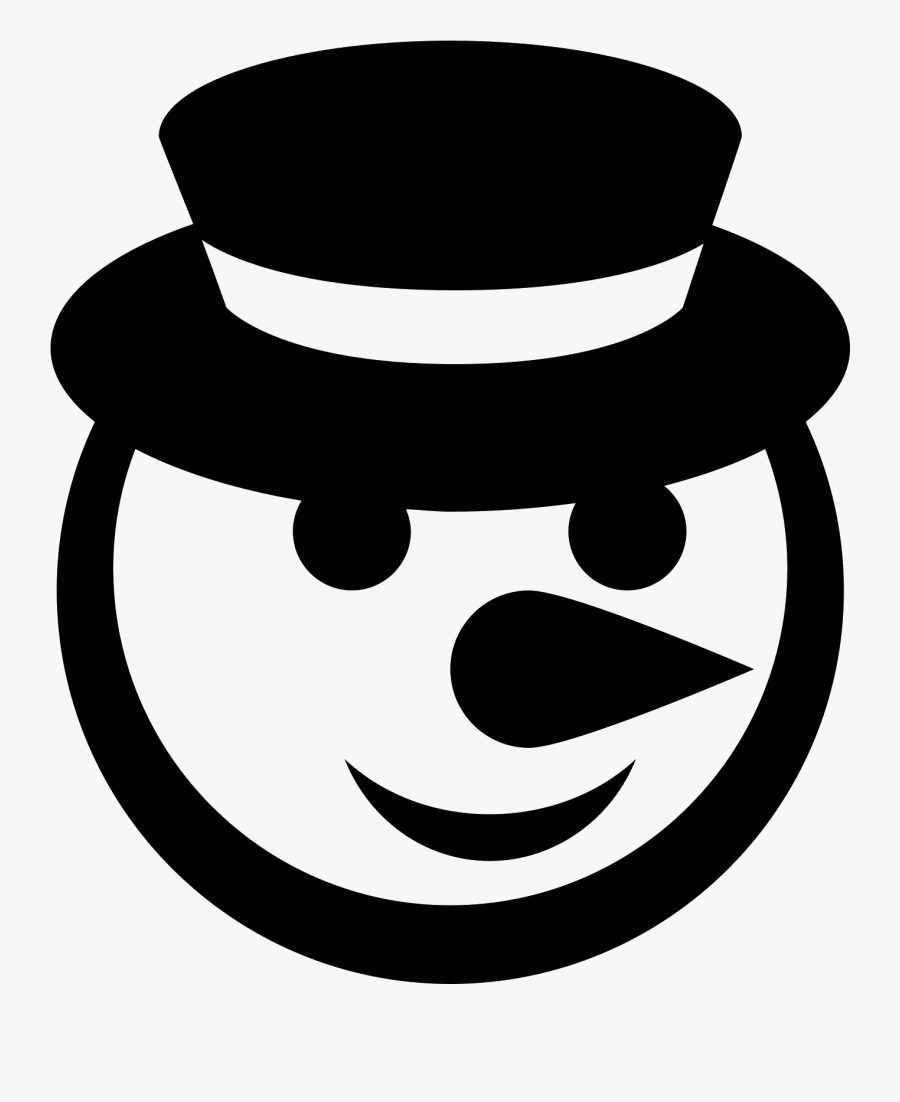 Clipart Snowman Black And White - Icon, Transparent Clipart