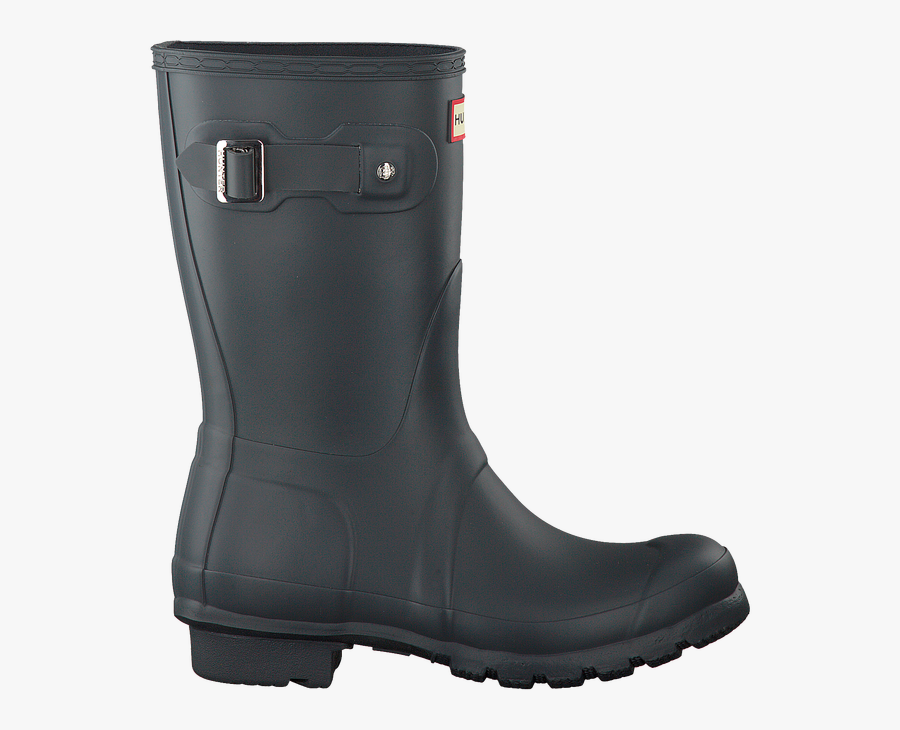 Clip Art Hunter Rain Boots Short Black - Work Boots, Transparent Clipart