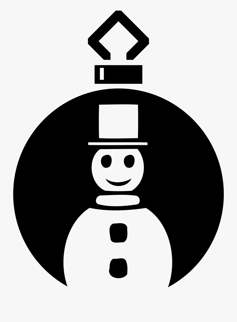 Smile,line,black And White - Kerstbal Silhouet, Transparent Clipart