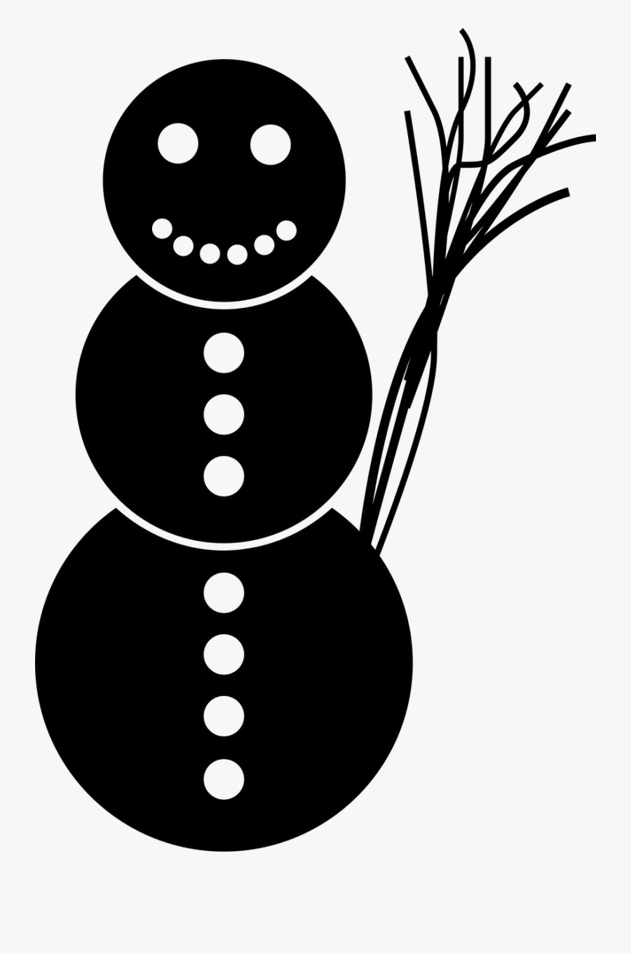 Snowman Winter Snow Free Picture - Snowman Pictogram, Transparent Clipart