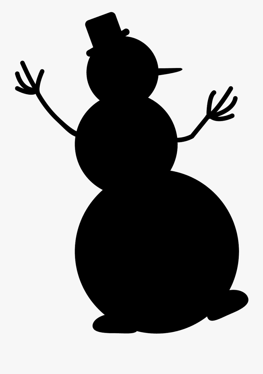 Boneco De Neve Silhueta, Transparent Clipart