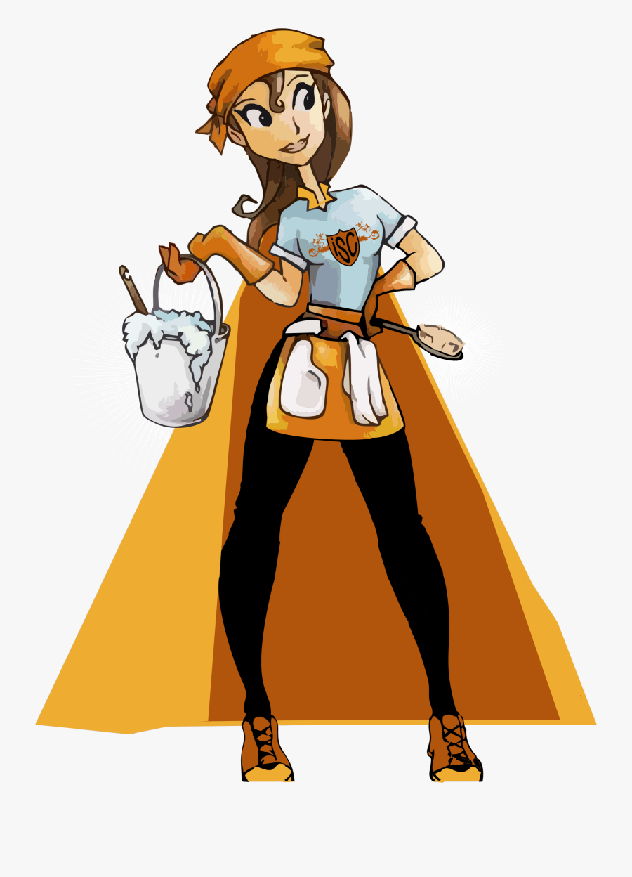Cleaning Woman Png - Girl Cleaning Clipart Gif, Transparent Clipart