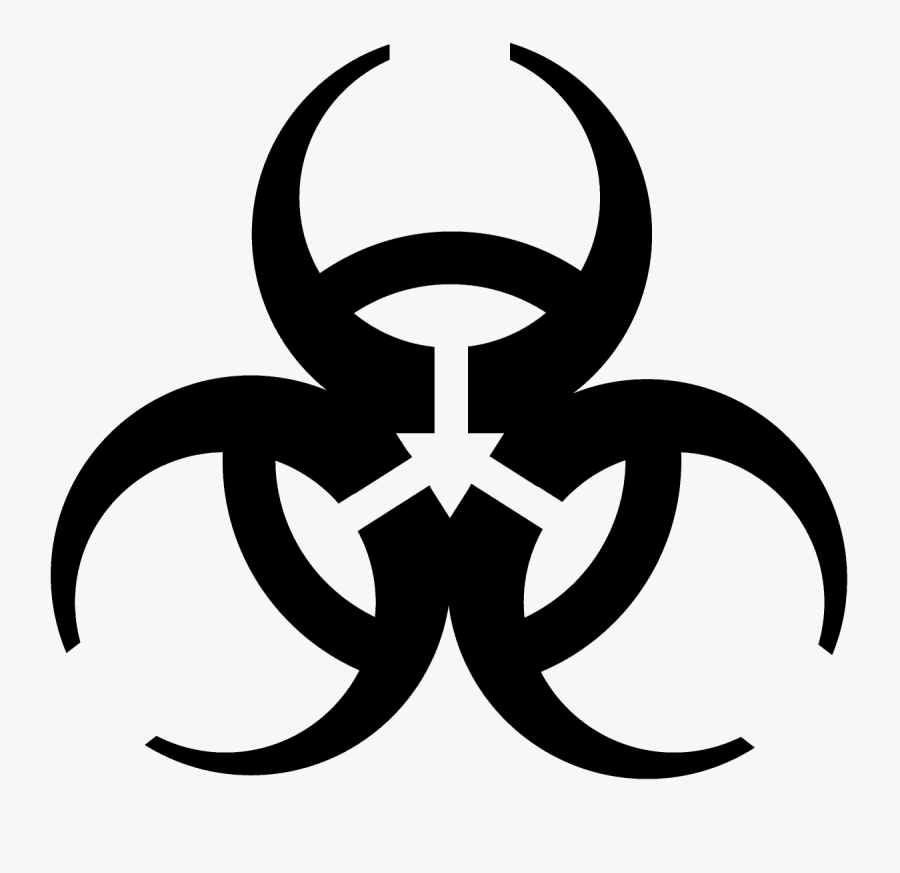Radioactive Symbol Black And White, Transparent Clipart