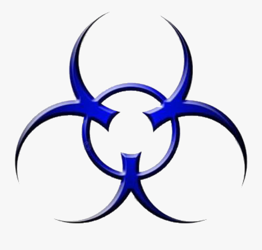 Biohazard Biohazardsticker Blue Symbol Freetoedit Clipart - Biohazard Symbol, Transparent Clipart