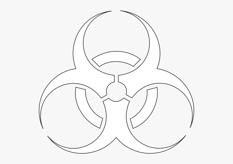 Biohazard Logo Black Background, Transparent Clipart