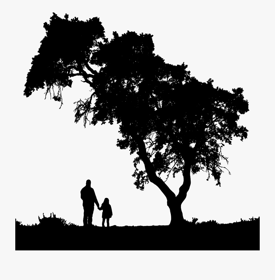 Clip Art Father And Daughter Silhouette - Father And Daughter Silhouette Clip Art, Transparent Clipart