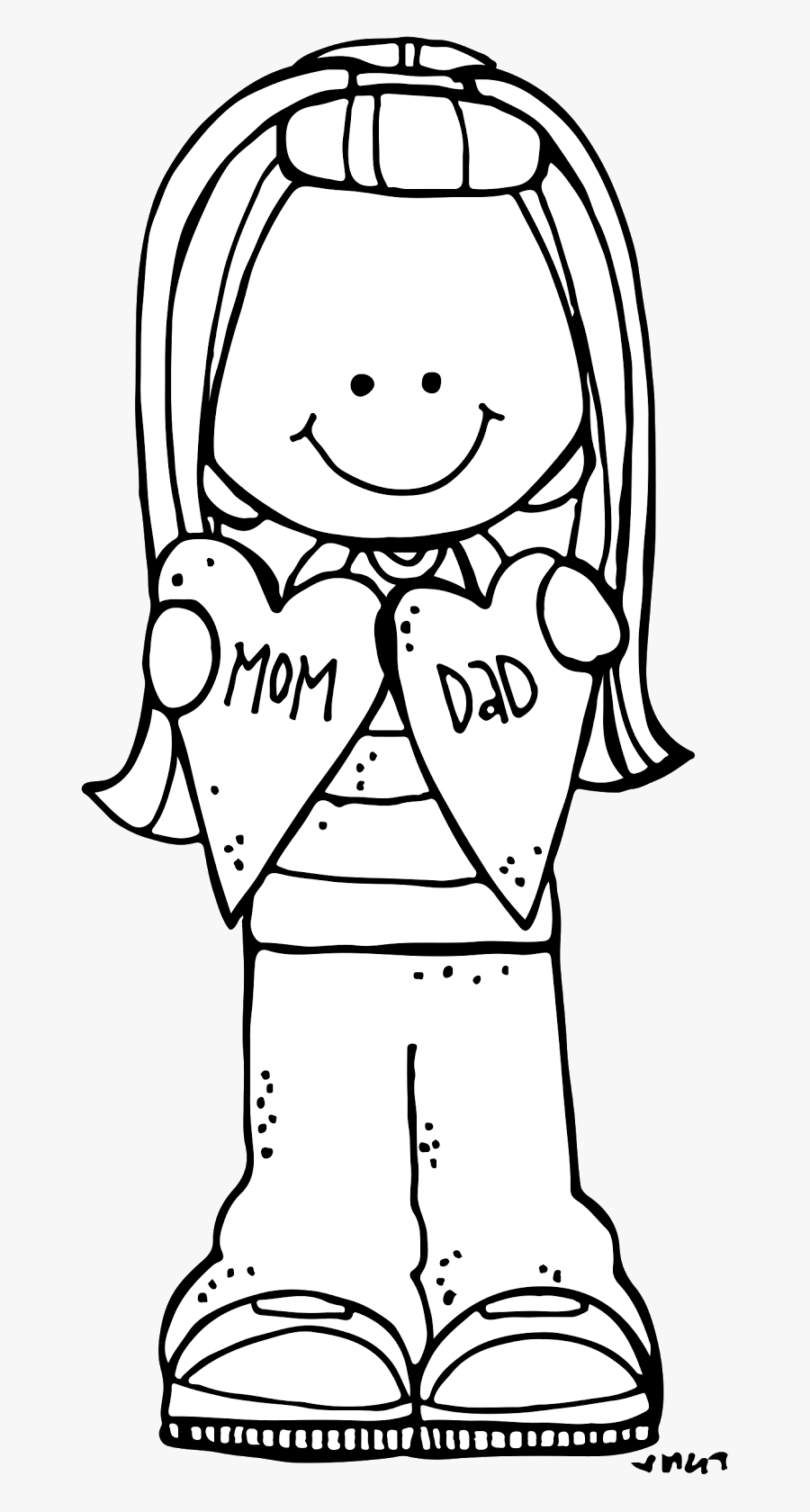Transparent Father Clipart Black And White - Melonheadz Mother's Day, Transparent Clipart
