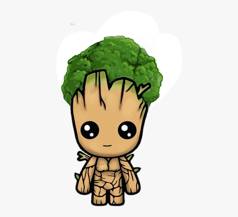 Freetoedit Scbroccoli Broccoli - Kawaii Groot, Transparent Clipart