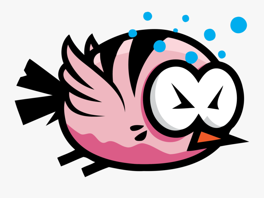 Pink,art,leaf - Flappy Bird Images Png, Transparent Clipart
