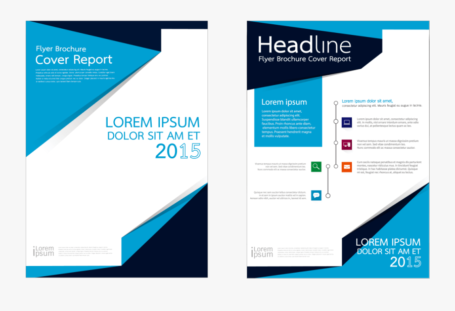 Clip Art Free Library Document Template Flyer Brochure - Vector Para Portadas Png, Transparent Clipart