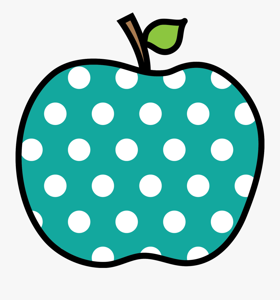 Que Te Como*✿* - Blue Polka Dot Apple, Transparent Clipart