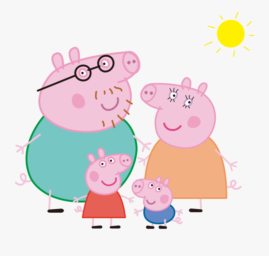 Daddy Pig Mummy Pig Domestic Pig Television Show Family - Peppa Pig Family Png, Transparent Clipart