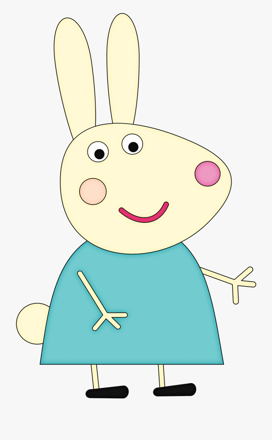 Peppa Pig Rabbit Characters - Cartoon, Transparent Clipart