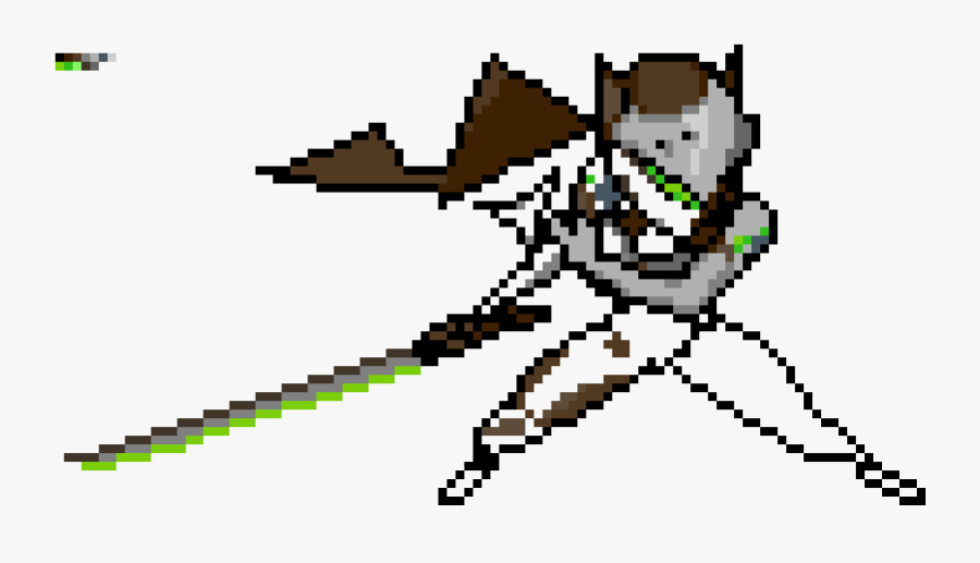 Genji Pixel Spray Art - Genji Pixel, Transparent Clipart