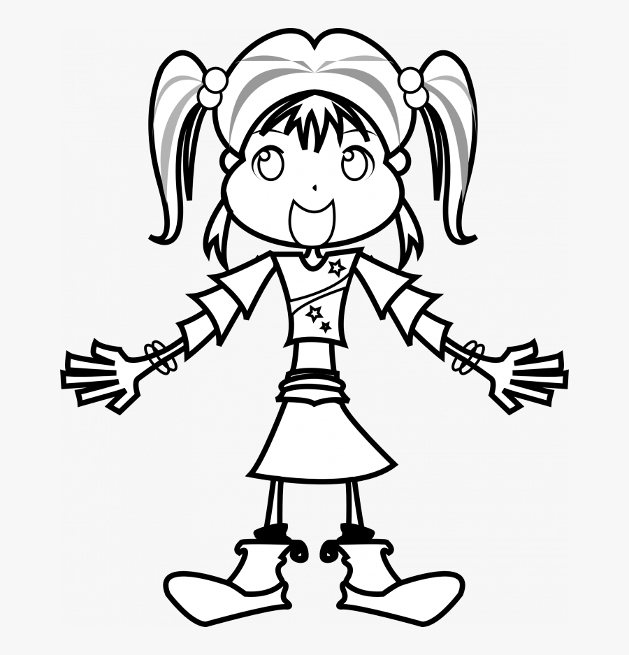 Transparent Girl Swimmer Clipart - Girl Black And White, Transparent Clipart