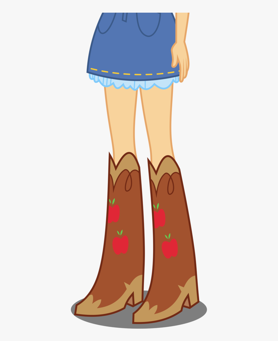 Applejack Artist Teentitansfan Boots Clothes Cowboy - My Little Pony Applejack Equestria Girls, Transparent Clipart